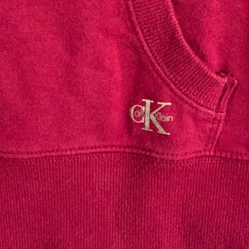 Calvin Klein Maroon 1/4 zip hoodie 1E-0008 - Picture 2 of 7